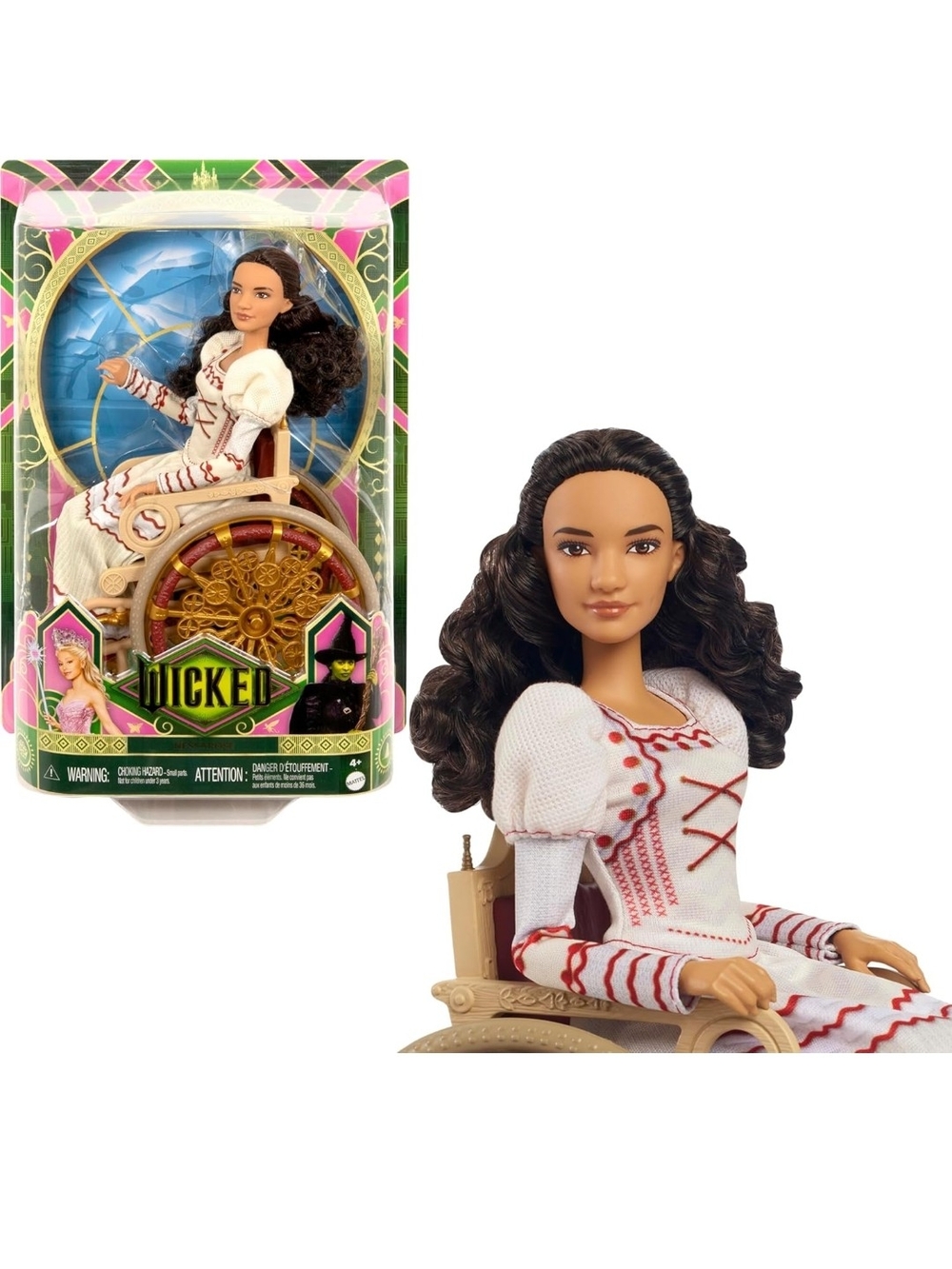Wicked Elphaba Doll in White & Red Costume - Collectible Kids Toy